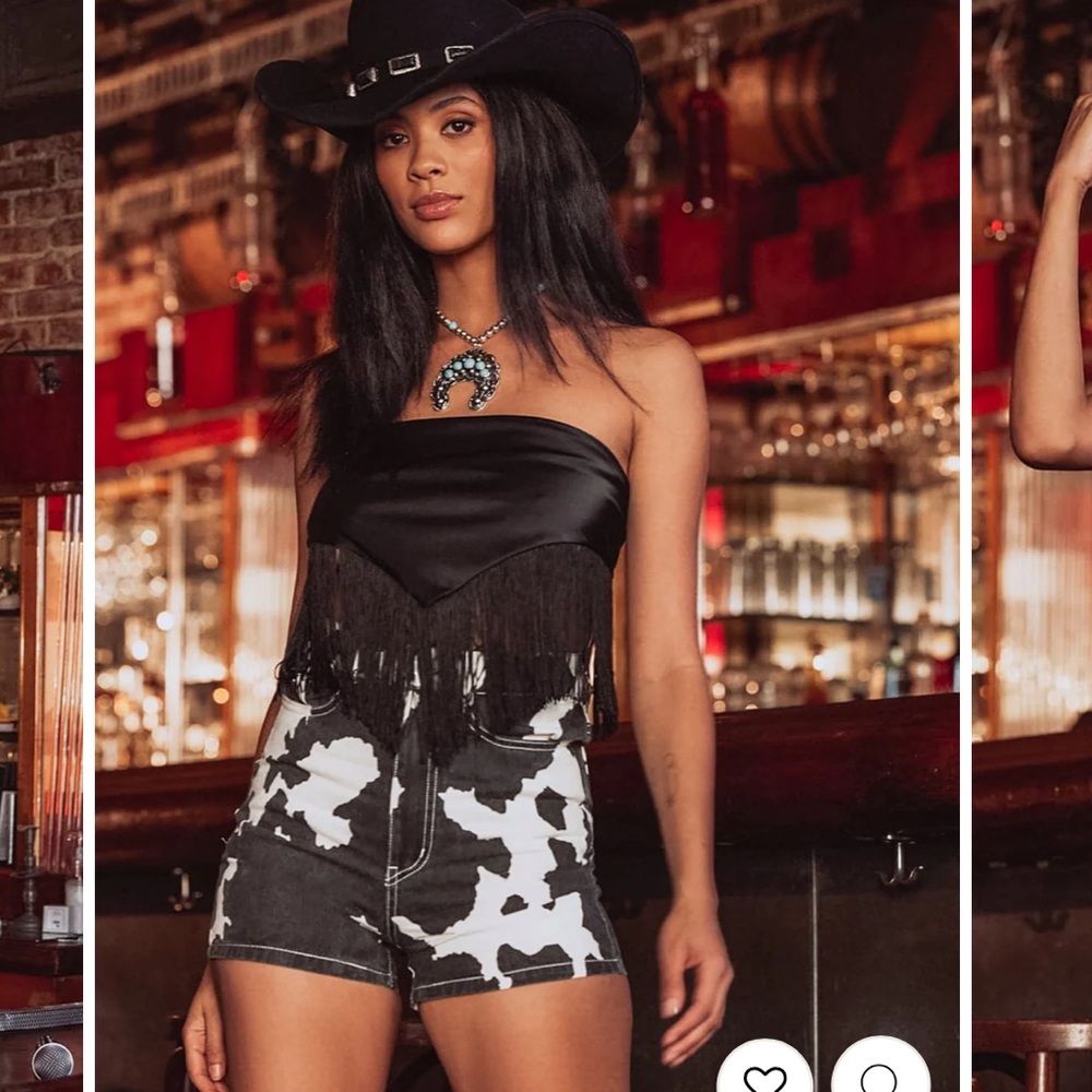 Black satin scarf top